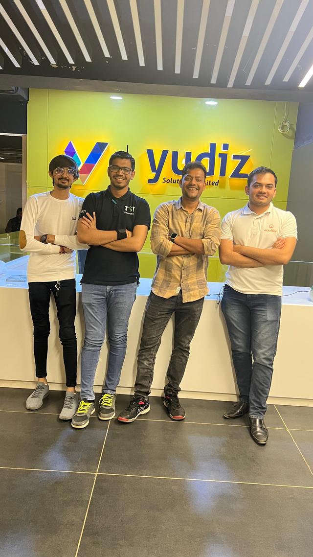 Our Founding Team with the Managing Director of Yudiz, Mr. Pratik Patel