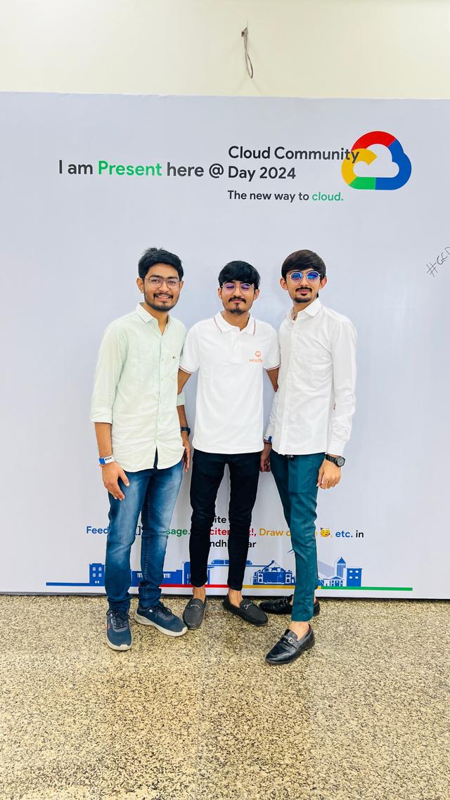 Co-founder and CEO, Hiren Kalariya, with our development team, at Google Cloud Community Day @2024