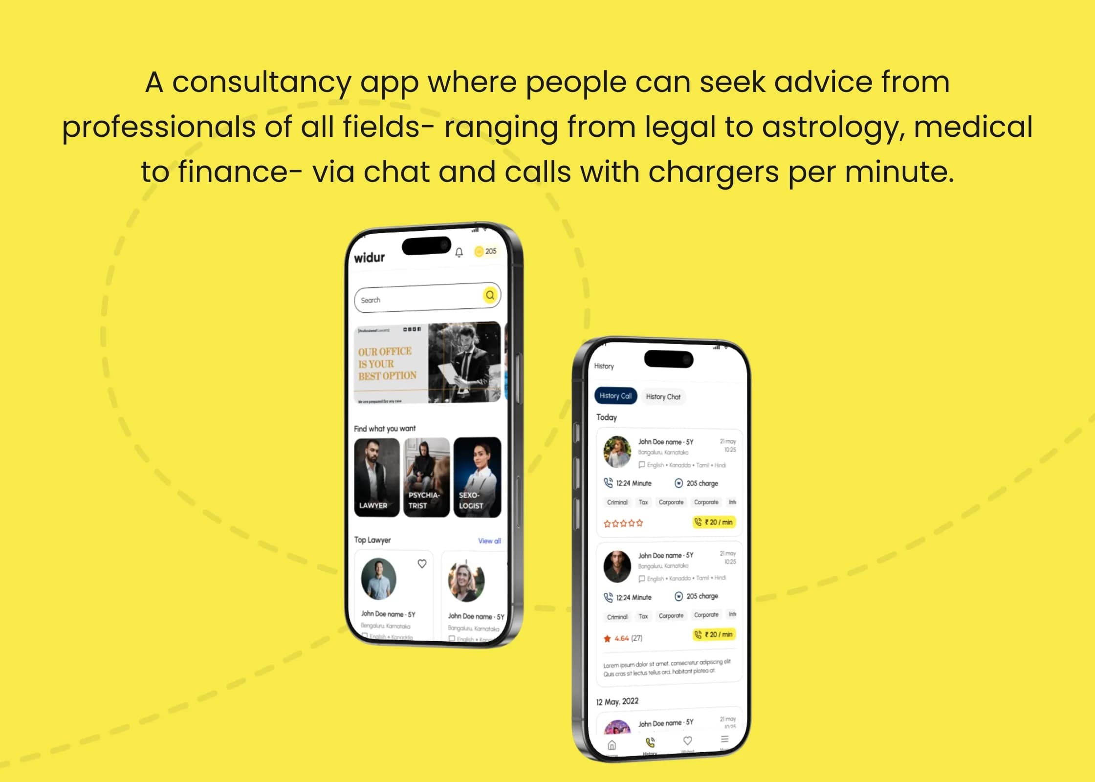 Widur service page - work Section