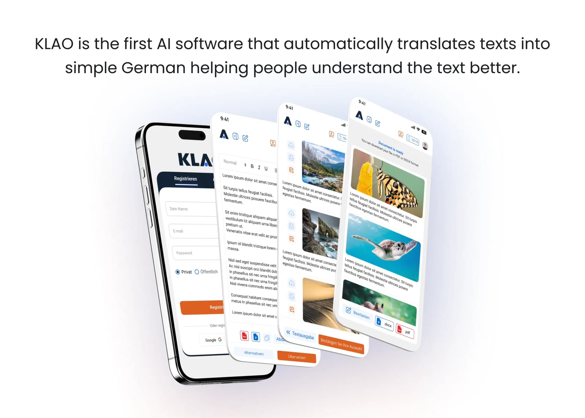 Klao service page - work Section